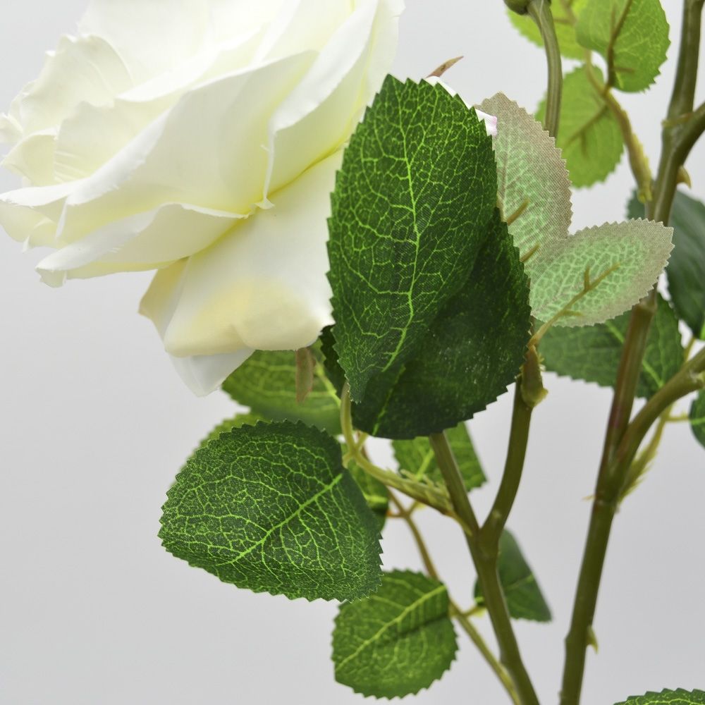 Artificial Garden Rose Pick - Cream White