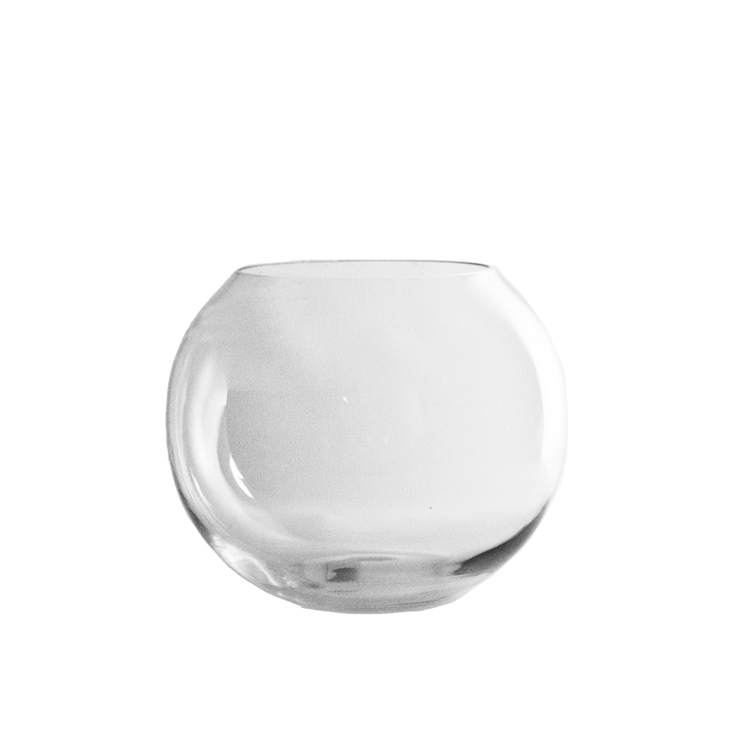 Clear Glass Bubble Bowl 8-inch