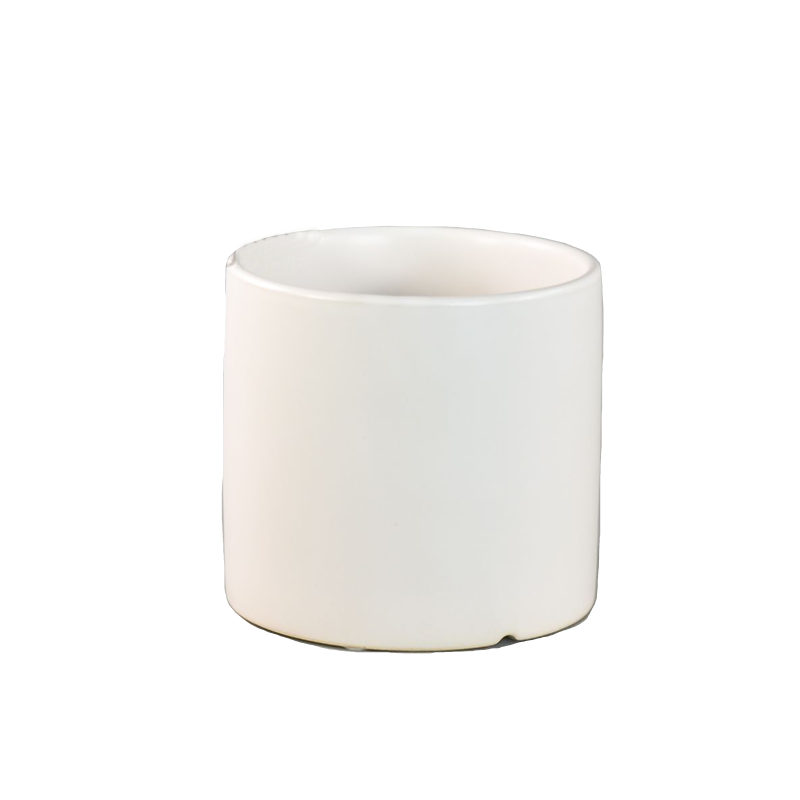 Cylinder Ceramic Vase 5x5 in White