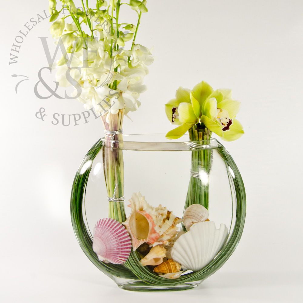 Clear Glass Bubble Bowl 8-inch