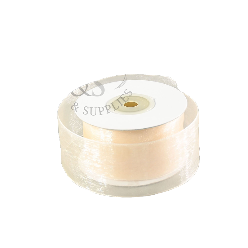 1.5" Nylon Organza Ribbon Ivory