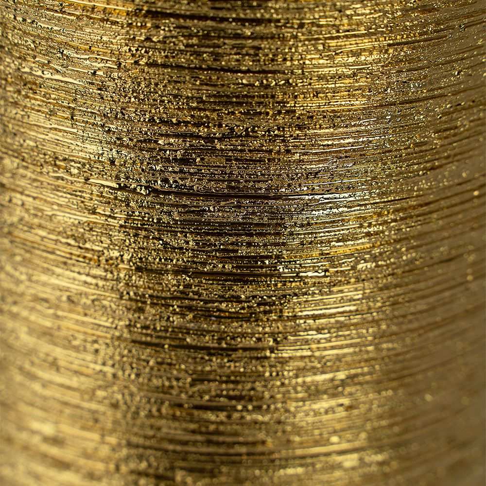 12inch Ceramic Cylinder Vase - Gold Etched
