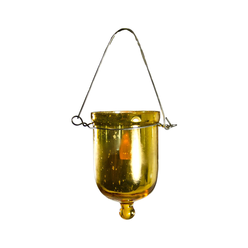 Small Mercury Glass Hanging Votive Holder