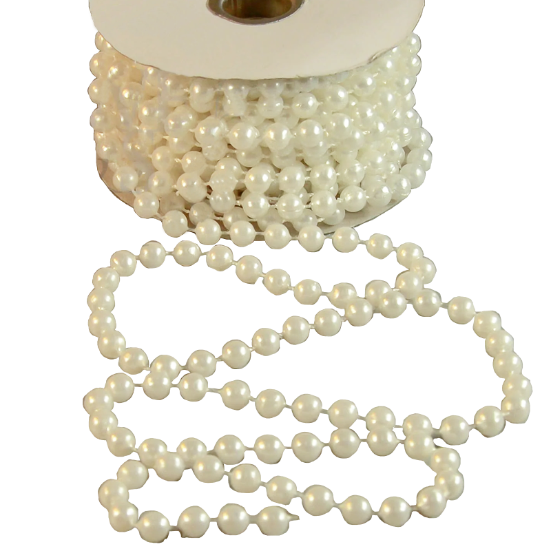 0.2" PEARL STRING Beads (8 YDS/ROLL) nat