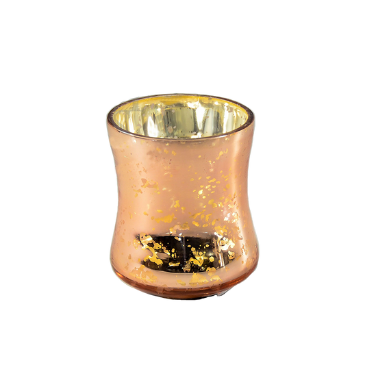 Rose Gold Mercury Glass Candle Holder