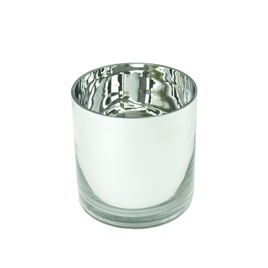 Mirrored Cylinder Glass Vase - 5" x 5"