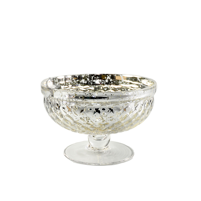 Mercury Glass Pedestal Bowl Floral Supply Market