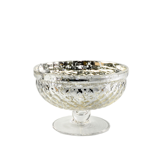 Mercury Glass Pedestal Bowl