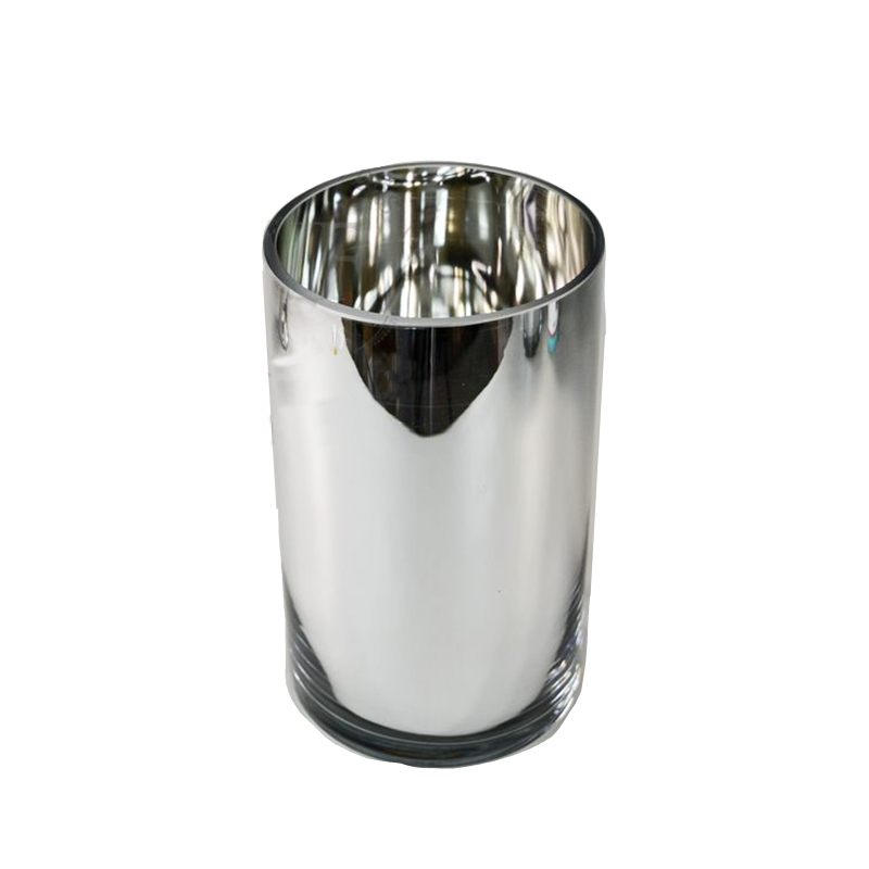 Mirrored Glass Cylinder Vase 8 x 4.75