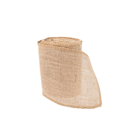 Natural Burlap Ribbon - 6"x10yds