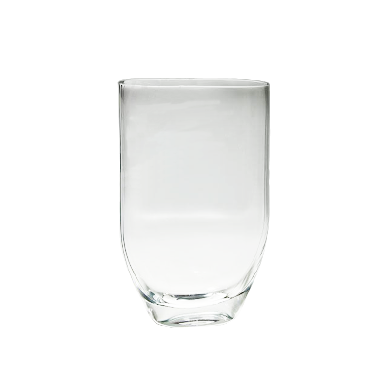 Oval Pill Glass Vase 10" Tall