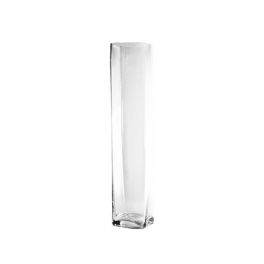 Square Glass Vase 24-inch tall x 5-inch wide