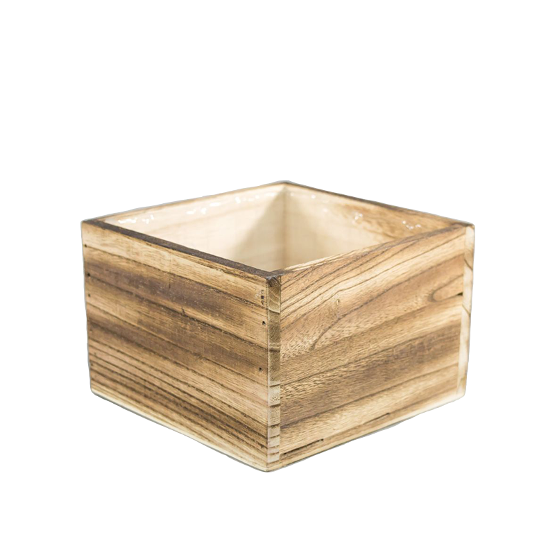 Wood Rectangular Flower Box Planter 4" tall