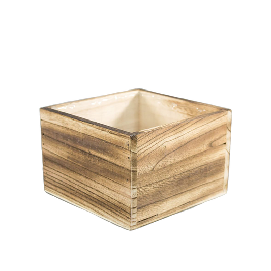 Wood Rectangular Flower Box Planter 4" tall