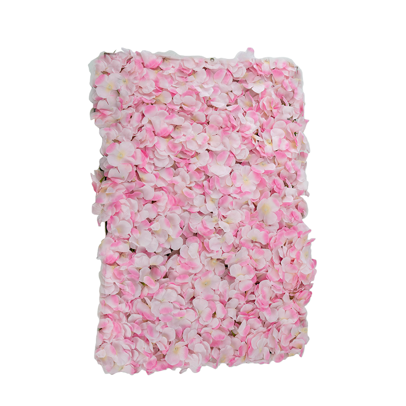 Pink hydrangea silk mat