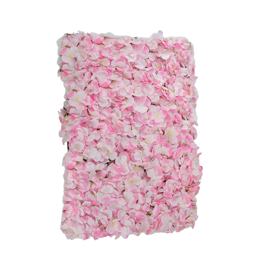 Pink hydrangea silk mat