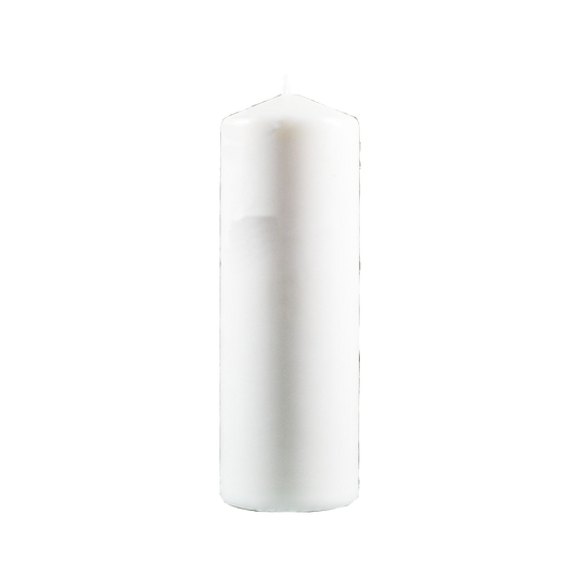 Pillar Candles White 9 inches Tall