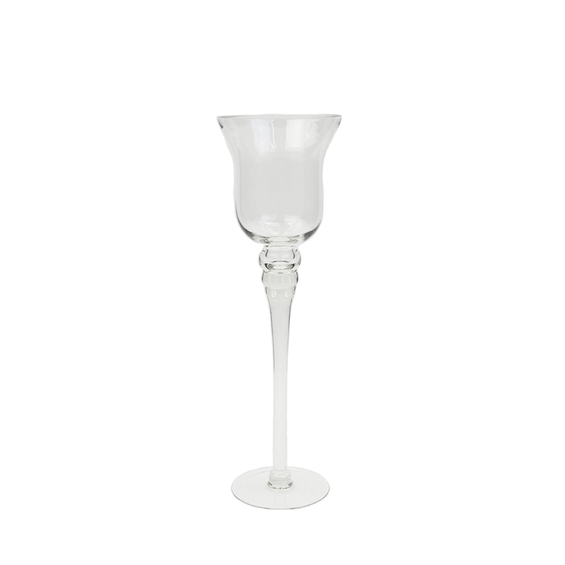 Wide Candle Holder Vase Long Stem - 16 inch