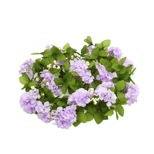 Silk Hydrangea Garland - Lavender