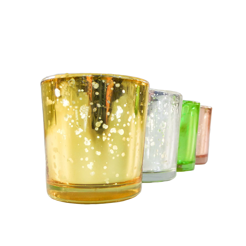 Mercury Glass Antique Finish Tapered Votive Candle Holders Pack of 6