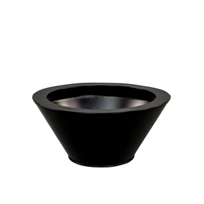 Metal Tapered Black Flower Pot Vase Container