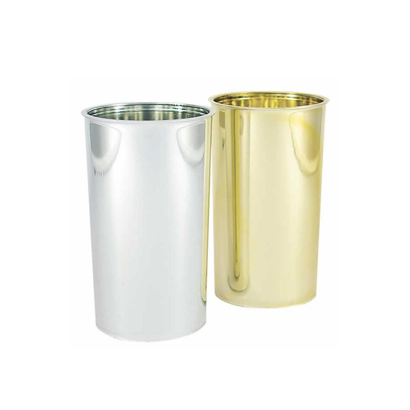 Plastic Cylinder Vases in Gold or Silver 7"