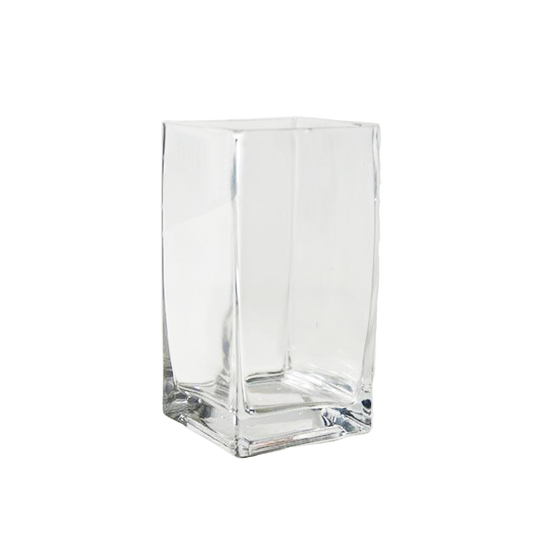 Square Glass Vase 6-inch x 3-inch