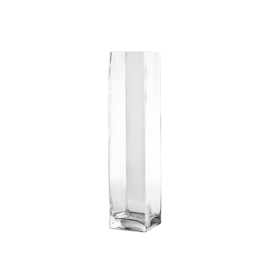 Square Glass Vase 17.5 x 4