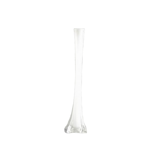 Eiffel Tower Glass Vase 16-inch - White