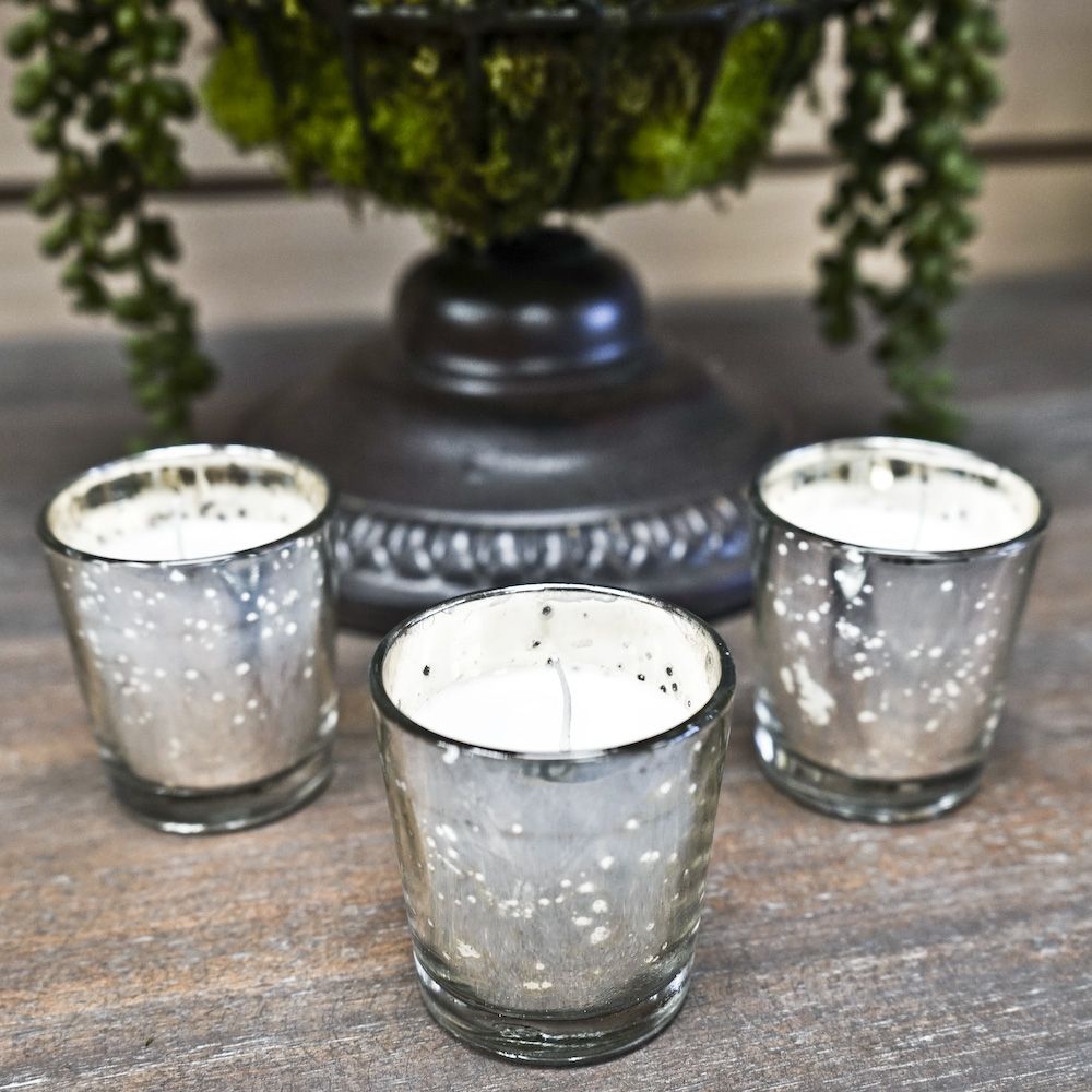 Silver Votive Candle Pack - 24 Candles