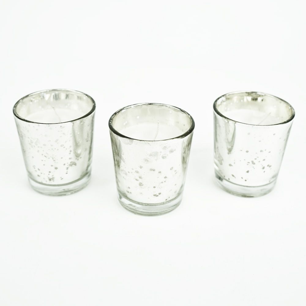 Silver Votive Candle Pack - 24 Candles