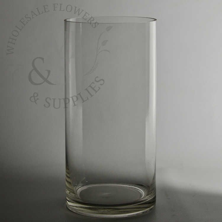 5" x 10" Clear Glass Cylinder Vase