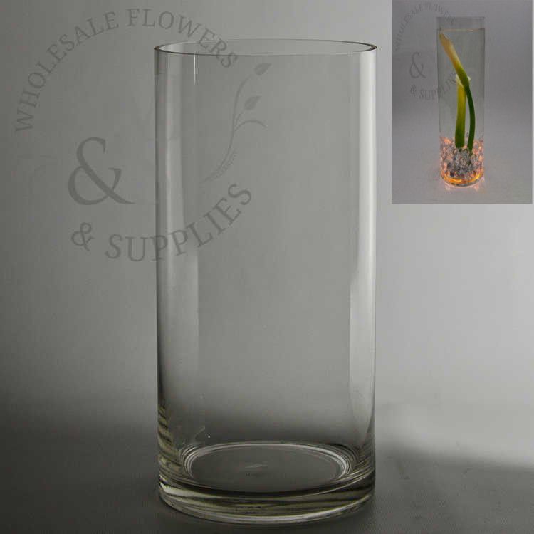 5" x 10" Clear Glass Cylinder Vase