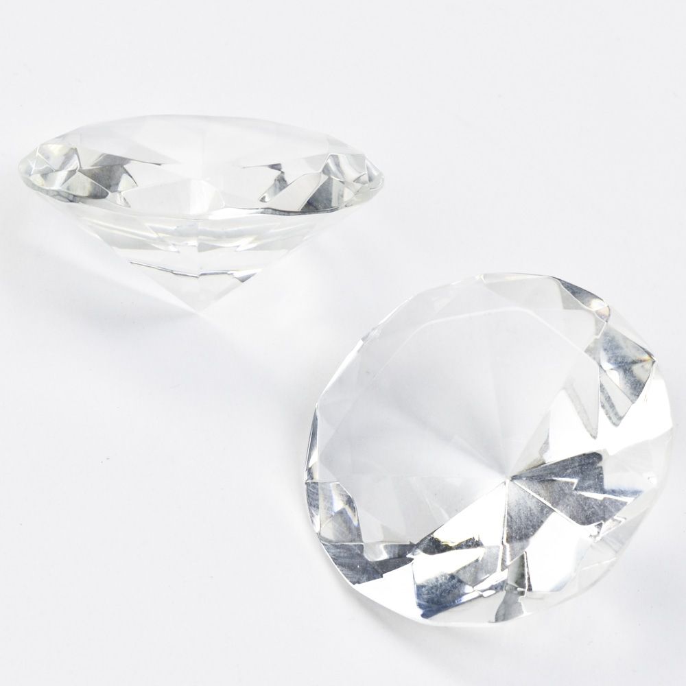 Diamond Cut Glass Gems - Pack of 12