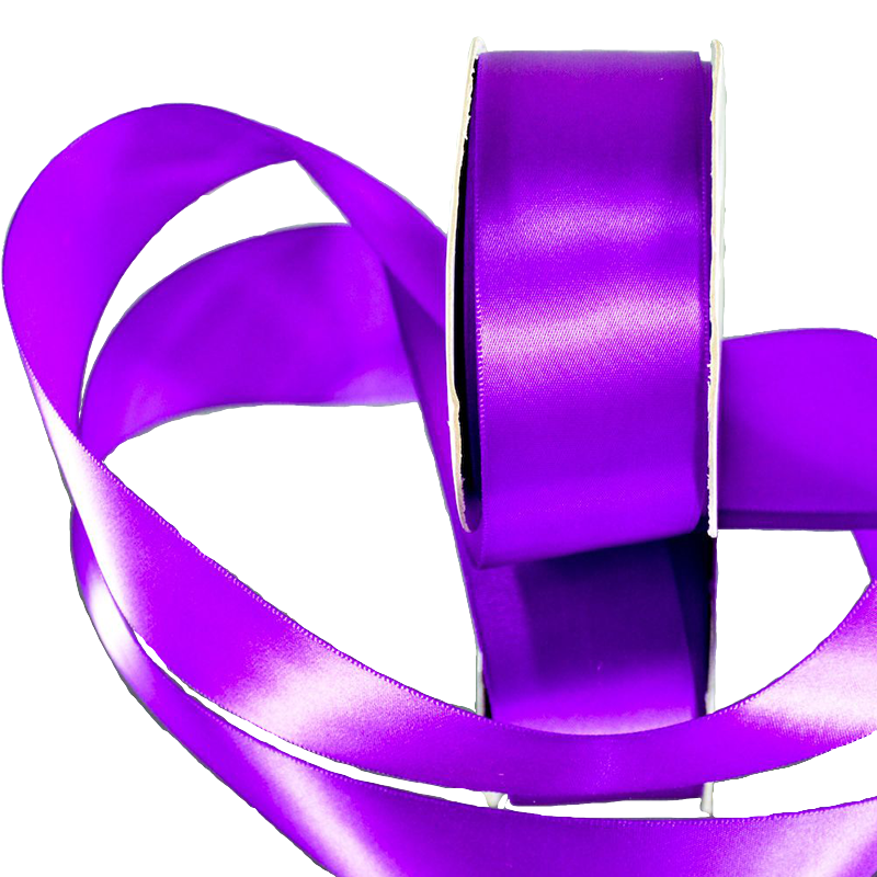 Single Face Poly-Satin Ribbon 1.5" Purple