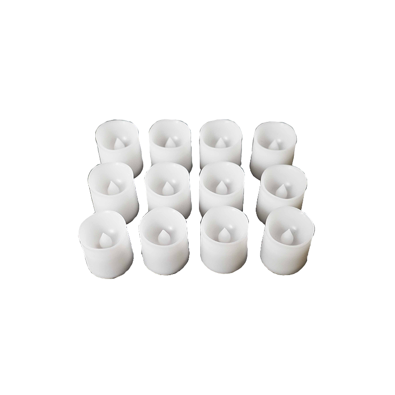 12 Pack Flame Less Flickering LED Votive Candles - White