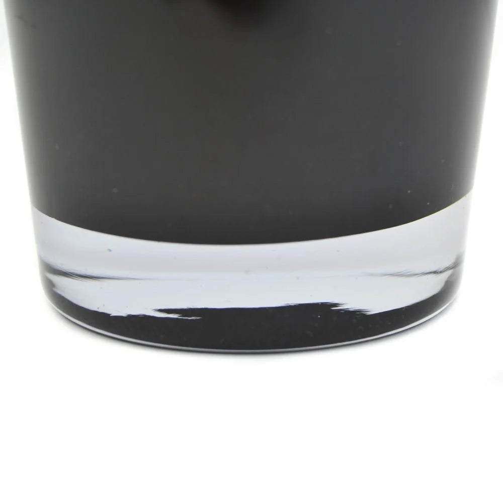 12 inch Tapered Glass Cylinder Vase, Black