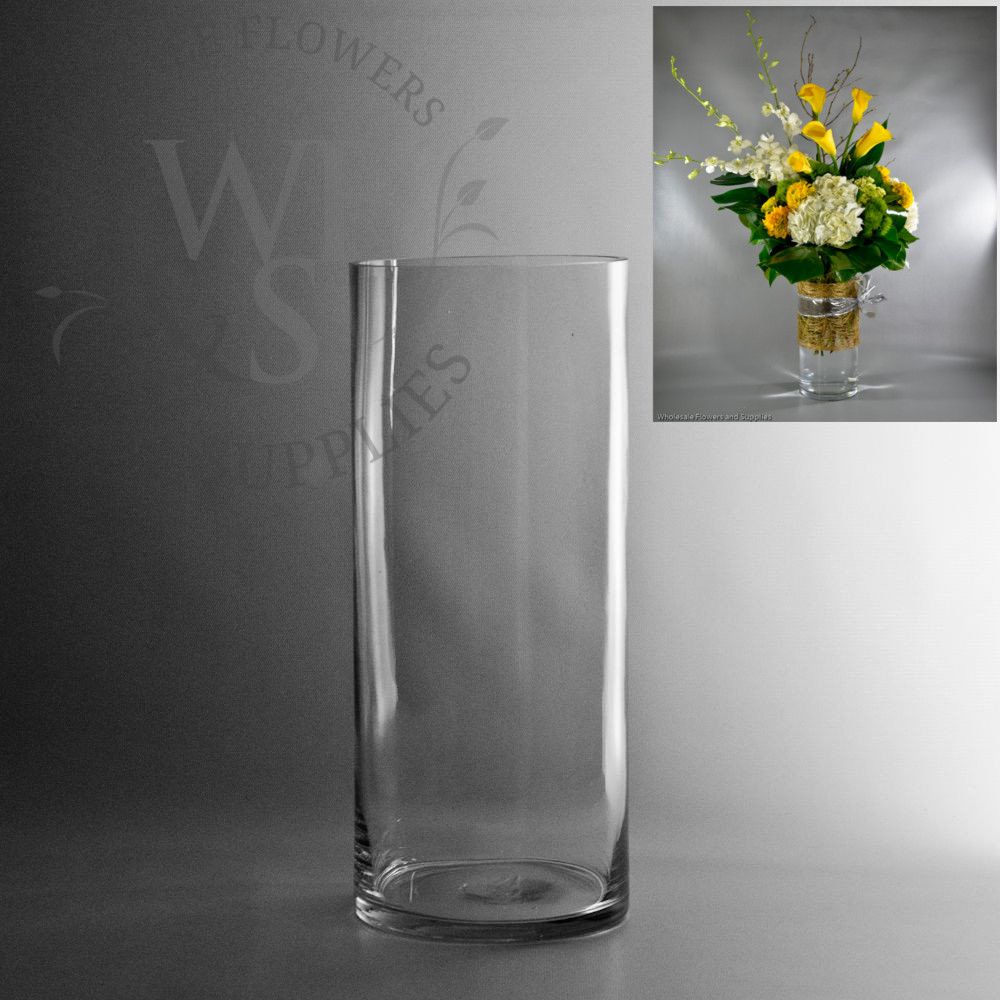 Glass Cylinder Vase 14" x 6 "