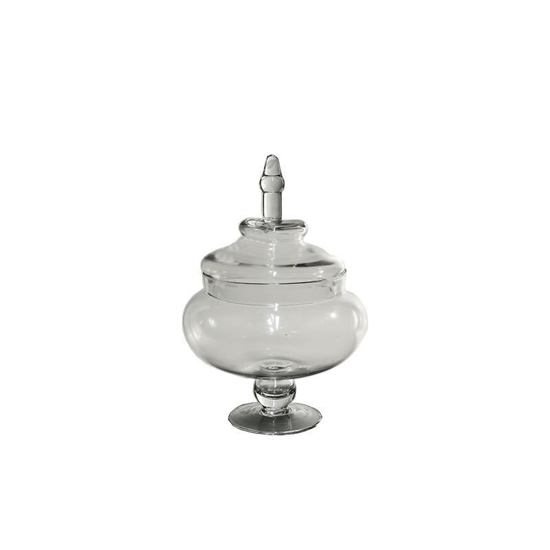 14.5" Tall Glass Candy Jar With Lid