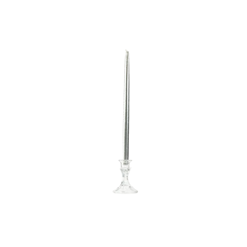 14½" Taper Candles Silver
