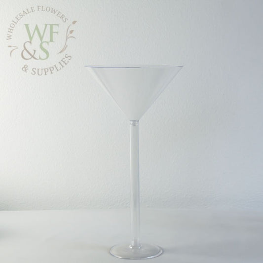 Tall Plastic Martini Vase Glass 18"