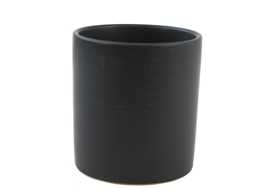 4" Ceramic Cylinder Vase - Black