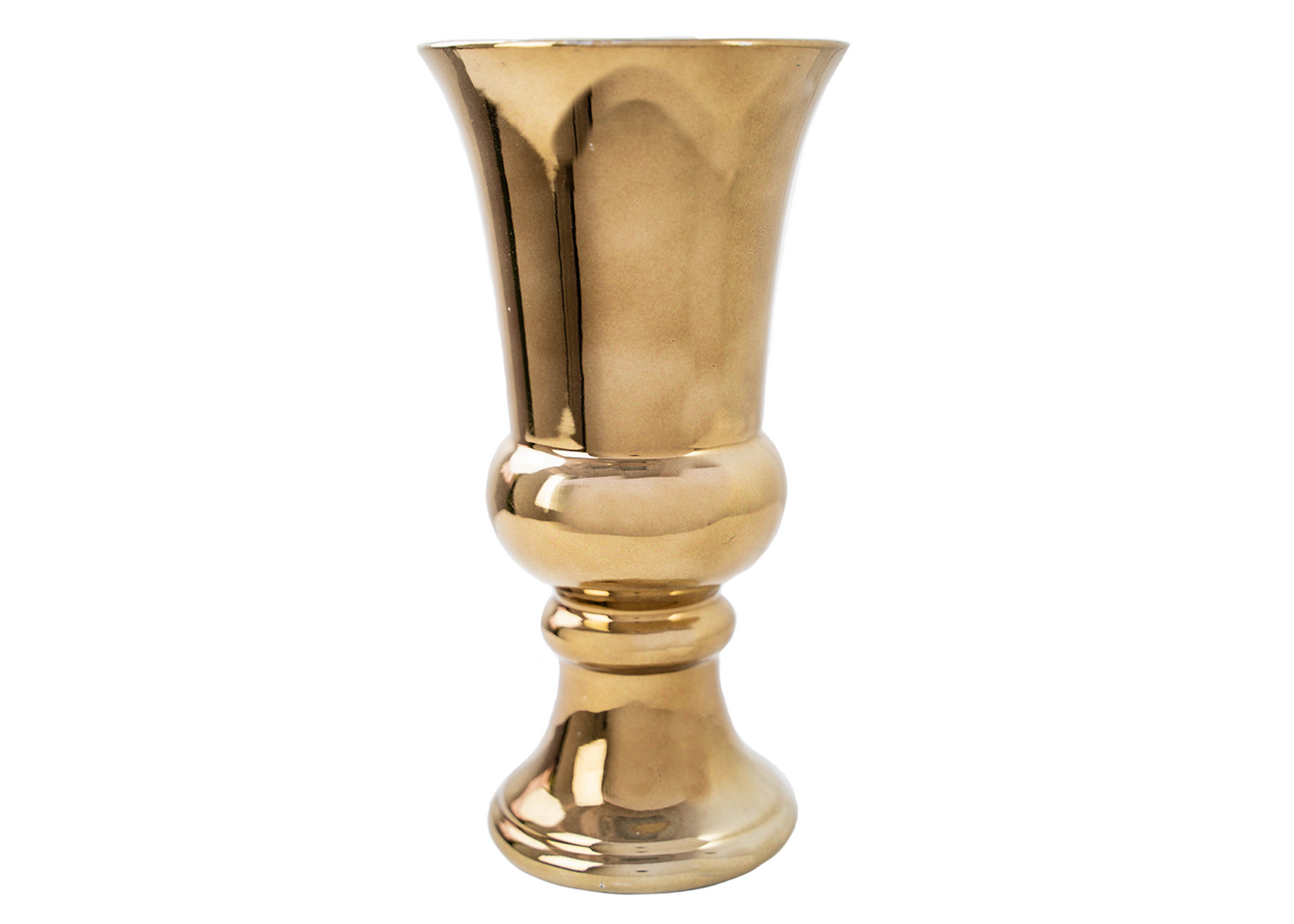 11" Gold Ceramic Urn