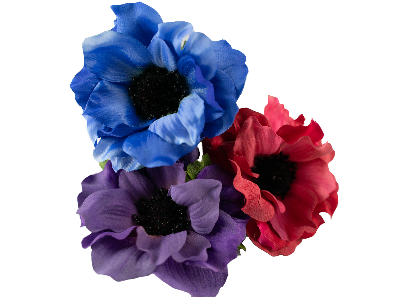 Anemone Spray Stem Blue 15"