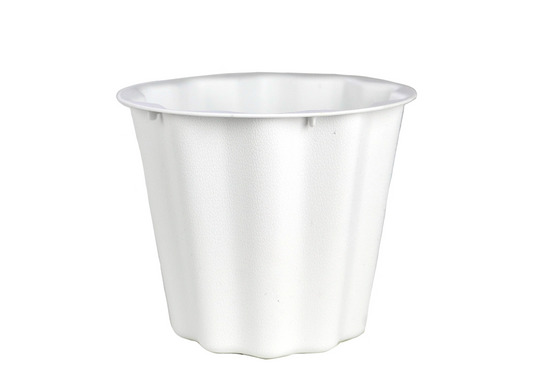 6.5" White Floral Container