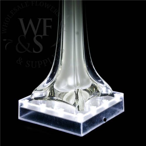 Eiffel Tower Glass Vase 20in White