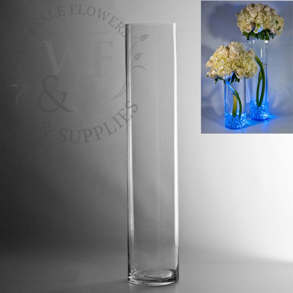 20 x 4 Glass Cylinder Vase