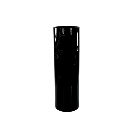 20 x 6 Black Glass Cylinder Vase