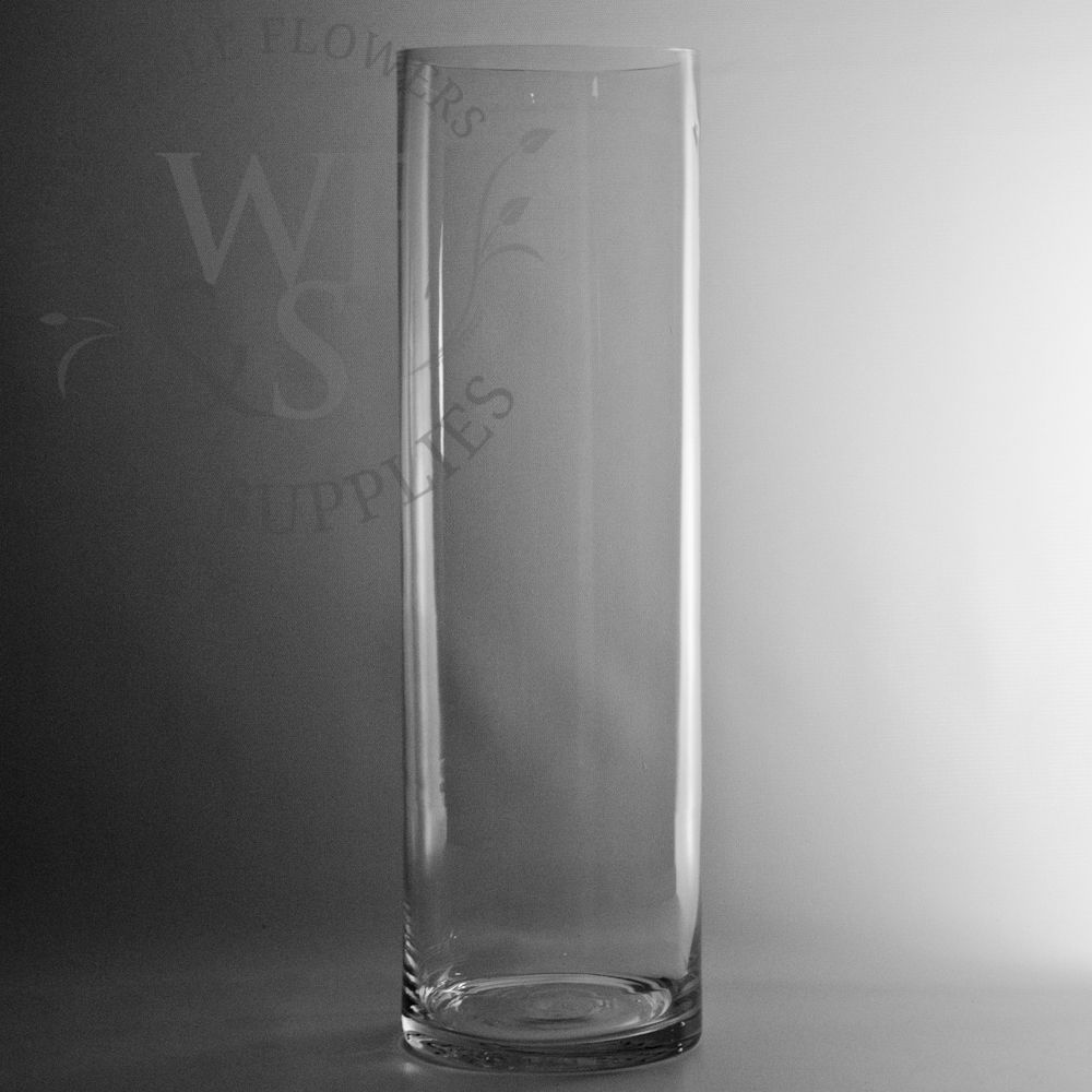 Tall Glass Cylinder Vase 20-inch x 6-inch