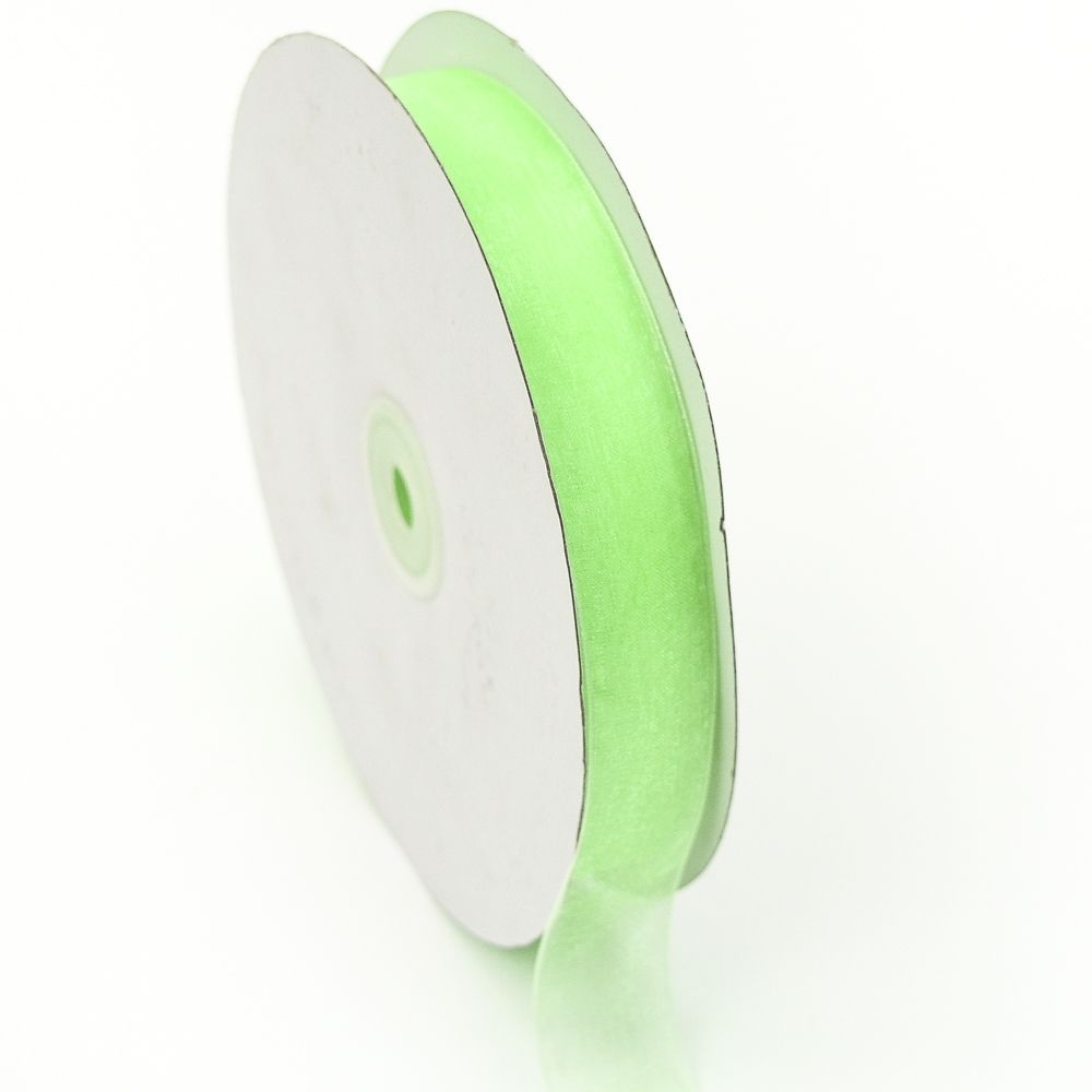 7/8in Nylon Sheer Ribbon Mint Green 100Y